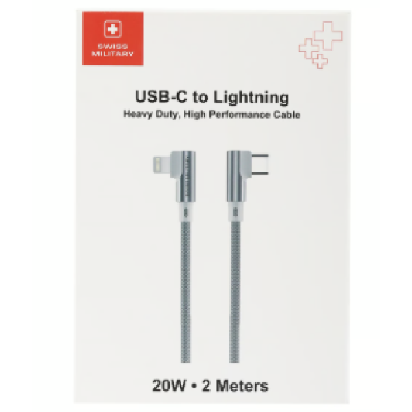 Swiss Military Type-C Lightning Cable CL20 2Meter White