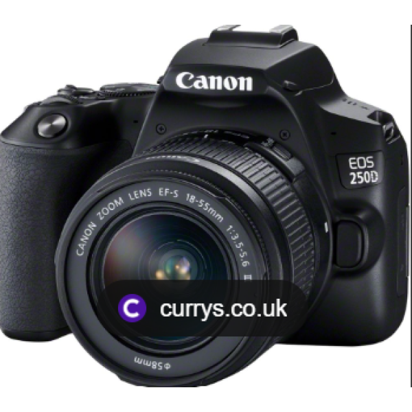 Canon DSLR Camera EOS250D 18-55mm DC Lens Black