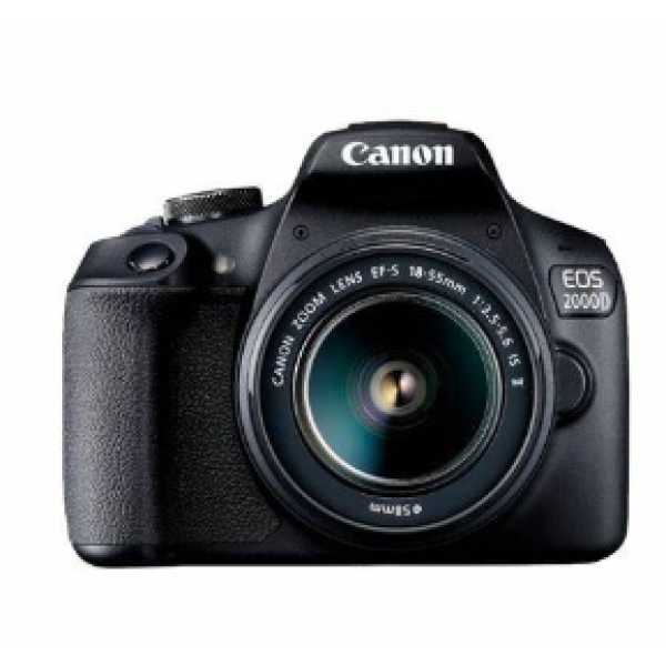 Canon DSLR Camera EOS2000D 18-55mm IS + 75-300mm DC Lens