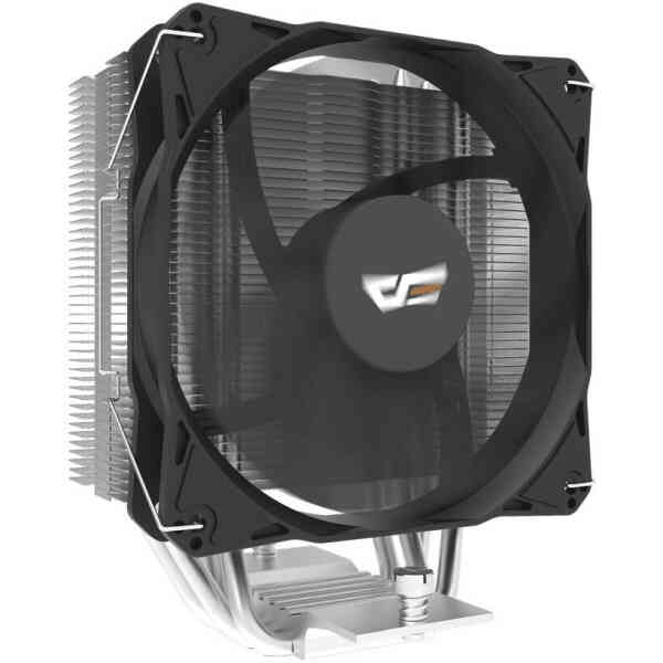 DarkFlash Storm Z4 aRGB Air CPU Cooler, 1400 Fan RPM, 52.1 CFM Fan Airflow, Hydraulic Bearing, 22.3dBA Noise Level, Copper Heat Pipes, 155m Height, Bl