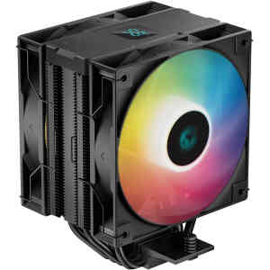 DeepCool AG400 Digital Plus CPU Coolers, 2x 120mm aRGB PWM Fan, 4x 6mm Heatpipes, 2100 RPM Fan Speed, 75.89 CFM Airflow, Hydro Bearings, 4-Pin PWM Con