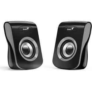 Genius SPEAKER SP-Q180, 2.0 Multimedia Loud Stereo USB Speakers, Gray