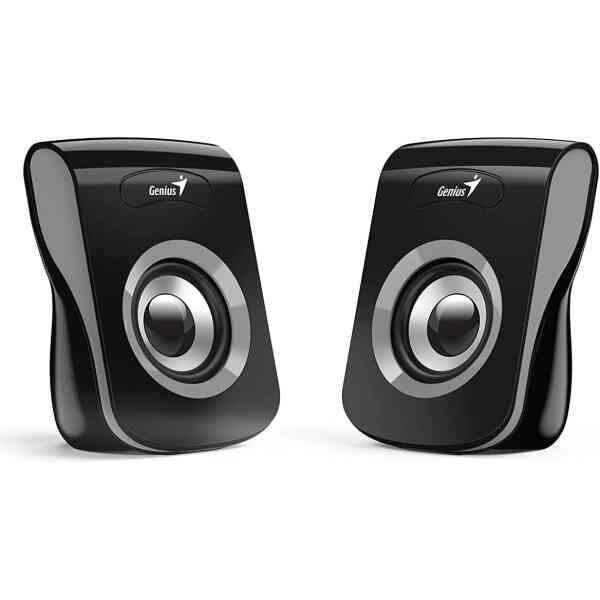Genius SPEAKER SP-Q180, 2.0 Multimedia Loud Stereo USB Speakers, Gray