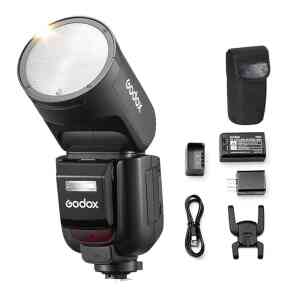Godox V1 TTL Flash Round Head for Canon, Black