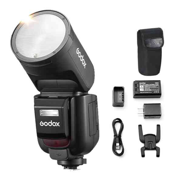 Godox V1 TTL Flash Round Head for Canon, Black