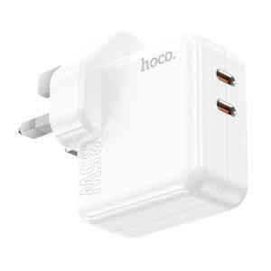 Hoco Dual Port 35 W USB-C Power Adapter, White, C11OB