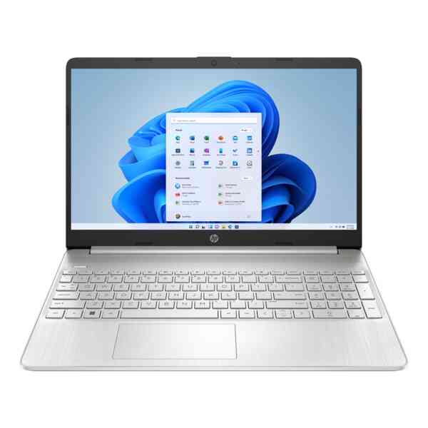 HP 15.6 inches Intel Core i3-1215U Laptop, 8 GB DDR4 Ram, 256 GB SSD, Windows 11 Home, Natural Silver, 15S-FQ5123NE