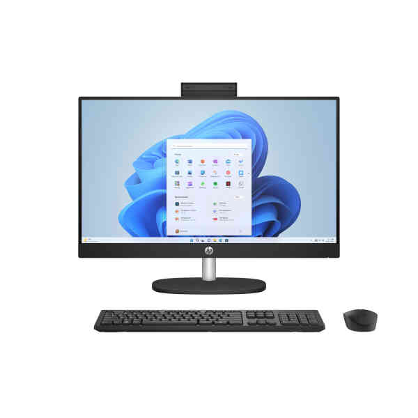 HP All in One PC, 23.8 FHD Display, Intel Core i5-1335U, 8 GB RAM, 512 GB SSD, Intel Iris Xᵉ Graphics, Windows 11 Home, Jet Black, 24-cr0018ne