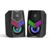 HP DHE-6000 Wired Speaker RGB Backlight Audio Player Multimedia Stereo Mini 360 Surround Sound Subwoofer - Black | 8YJ91AA