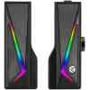 HP DHE-6005 RGB Desktop Subwoofer Computer Speaker, 2x 3W Rated Power, LED Light, Dual Speakers Sound, 4D Surround Sound, 3.5mm Interface + USB, 1.2m