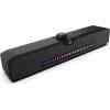 HP DHS-4200 Wired LED Computer Speaker, 2x 3W Rated Power, 3.5mm Jack Audio & USB Power Supply, 52mm Speaker Size, Bright LED, Black | DHS-4200
