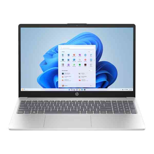 HP Notebook, 15.6 FHD Display, Intel Core i5-1235U Processor, 16 GB RAM, 512 GB SSD, Windows 11 Home, Silver, 15-FD0095NE
