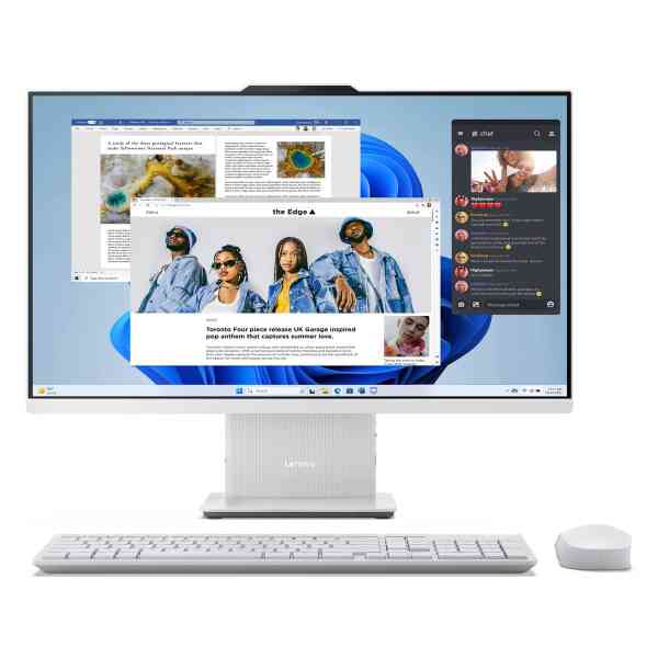 Lenovo IdeaCentre All in One Desktop, 27 inches FHD Display, Windows 11, Integrated Intel UHD Graphics, 16 GB RAM, 512 GB SSD, Cloud Grey, F0HM000HAX
