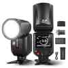 NEEWER Z2-N 2.4G TTL Round Head Flash Speedlite for Nikon, Upgraded UI, 2 Adjustable Modeling Lamps, TTL/M Quick Switch TCM Key, 76Ws Speedlight 1/8000s HSS 7.4V/2600mAh Battery...