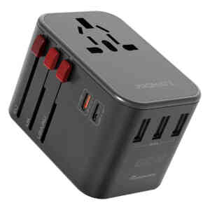 Promate Smart Charging Surge Protected Universal Travel Adapter TripMate-36W