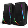 Redragon GS510 Waltz Gaming Speaker, 5W x2 Speaker RMS, USB + 3.5mm Connectivity, 8 Light Modes Touch, 2.0 Channel, Volume Knob, Plastic Material, Bla