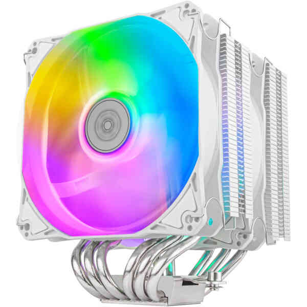 SilverStone Hydrogon D120 ARGB Dual Tower CPU Coole, 6 Heat-Pipes, Dual 120mm ARGB Fans, 1850 RPM Fan Speed, 56.23 CFM, Supports Intel / AMD Sockets,