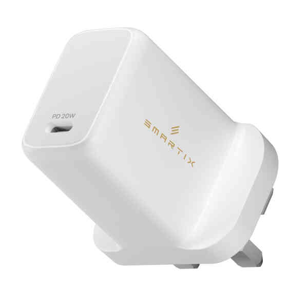 Smartix Premium Power USB-C Wall Adapter, 20 W, White, HCPD20C