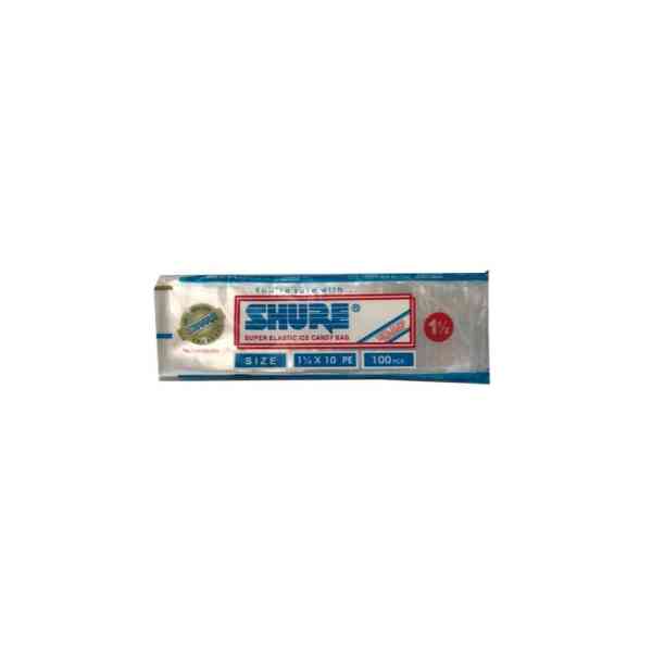 100-Piece Super Elastic Ice Candy Bag / Wrapper - Size 1-1/2 X 10