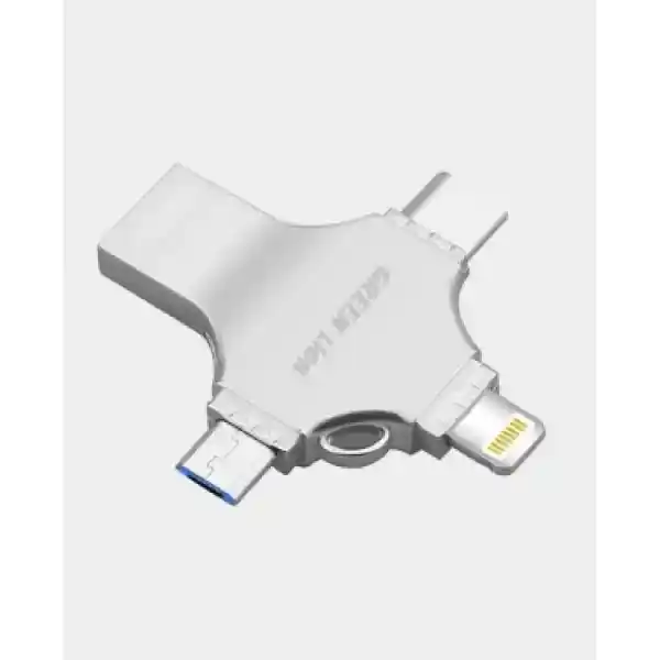 Green Lion 4 In 1 USB Flash Drive 64GB – Silver