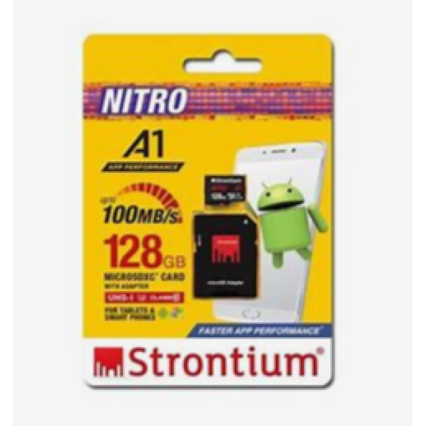 Strontium Micro SD Card With Adaptor SRN128GTFU3A 128GB