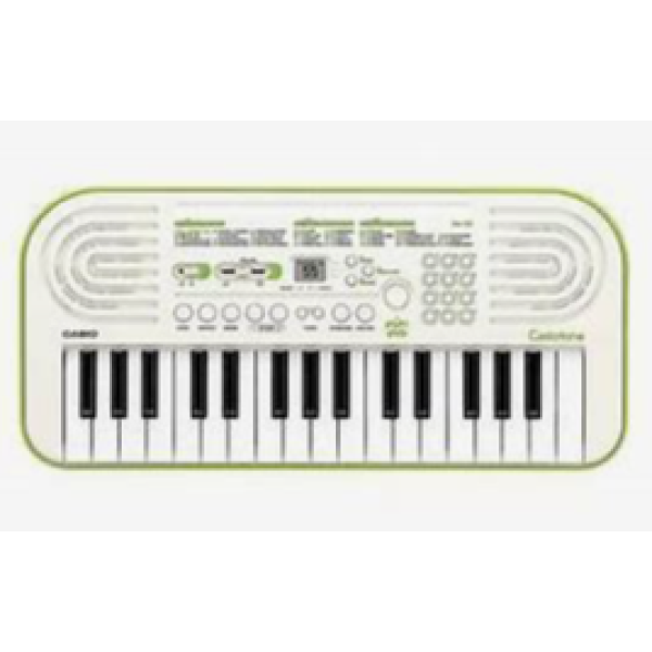 Casio Mini Keyboard with 32 keys, 100 Tones, 50 Rhythms, White, SA-50H2