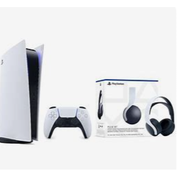 Sony PS5 Console 825GB SSD Digital Version + Sony PS5 3D Wireless Headset