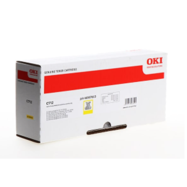 OKI 46507613 Yellow Toner for OKI C712 printers