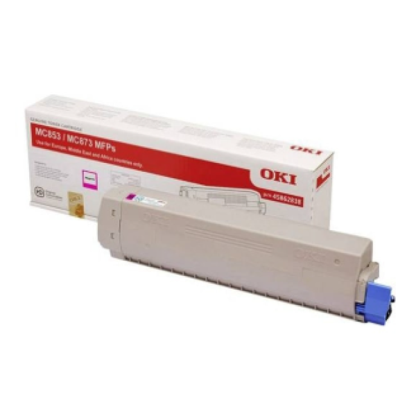 OKI MC873dn / MC883dn / MC853dn Magenta Genuine Toner Cartridge, 45862850