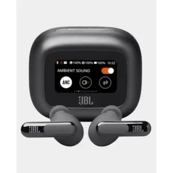JBL Live Beam 3 True Wireless Earbuds / 12 Hours Playtime / Bluetooth 5.3 / ANC / 1.45-inch Touchscreen Display / IP55 Waterproof and Dustproof / Type-C - Black