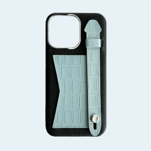 AA Cases Crocodile Strap and Wallet Case For iPhone 15 Pro Max - Sky Blue