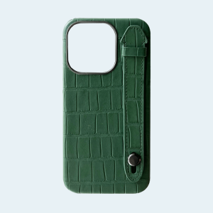 AA Cases Crocodile with Strap Case For iPhone 15 Pro 6.1 - Green
