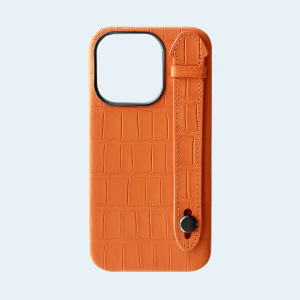 AA Cases Crocodile with Strap Case For iPhone 15 Pro 6.1 - Orange