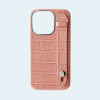 AA Cases Crocodile with Strap Case For iPhone 15 Pro 6.1 - Pink