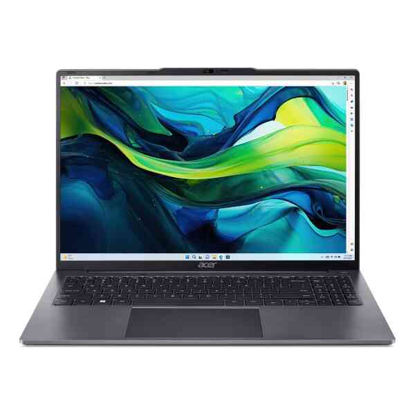 Acer Aspire Lite Notebook, 16 WUXGA IPS Display, Intel Core i5-1235U Processor, 8 GB RAM, 512 GB SSD, Windows 11, Silver, NXKWZEM002