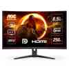 AOC C32G2ZE2 Curved Gaming Monitor 31.5-inch Full HD 1920×1080, HDR10, VA Panel Type, 250Hz Refresh Rate, 0.5ms Response Time, Adaptive Sync Technology – Black & Red