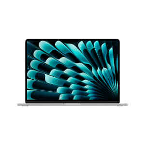 Apple MacBook Air, 15 inches, 8 GB RAM, 256 GB SSD, Apple M3 chip with 8-core CPU and 10-core GPU, macOS, Arabic, Silver