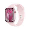 Apple Watch Series 9 GPS + Cellular, Pink Aluminium Case with Light Pink Sport Band, 45 mm, M/L, MRML3QA/A
