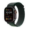 Apple Watch Ultra 2 GPS + Cellular, 49 mm Black Titanium Case with Dark Green Alpine Loop - Large