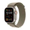Apple Watch Ultra 2 GPS + Cellular, Titanium Case with Olive Alpine Loop, 49 mm, Small, MREX3AE/A