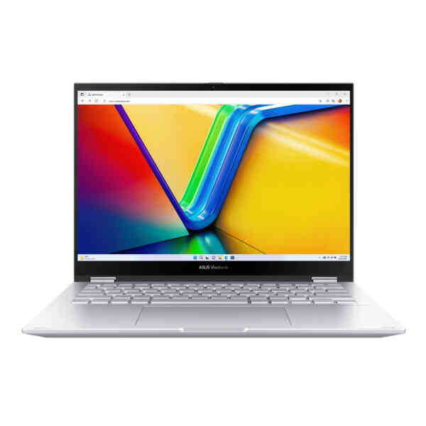 ASUS Vivobook S 14 Flip Laptop, 14 WUXGA FHD Touch 60Hz Display, Intel Core i9-13900H Processor, 16 GB RAM, 1 TB Storage, Windows 11, Silver, TP3402VA-LZ144W