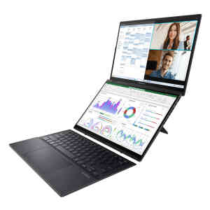 Asus Zenbook Duo 14 Laptop, OLED Display, Intel Core Ultra 7 Processor, 16 GB RAM, 1 TB SSD, Windows 11 Home, Inkwell Gray, UX8406MA-OLEDI7IG
