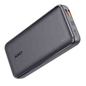 AUKEY PB-N74 Portable Charger 20000mAh Large Capacity with 3 Outputs & 3 Inputs Black