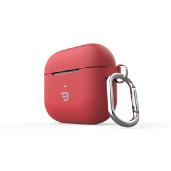 Baykron Case Generation Silicon AirPods 3rd W/Carabiner Red