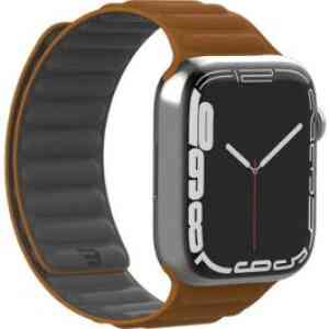 Baykron Strap Silicone Magnetic Apple Watch 42/44/45 mm Grey/Brown