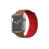 Baykron Strap Silicone Magnetic Apple Watch 42/44/45 mm Red/Brown
