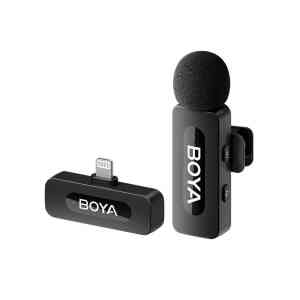 BOYA BY-V1 wireless microphone Noise Cancellation Lavalier Microphone Mini Mic 100M Transmission microphone for Vlogging TikTok YouTube Content Creators Live Streaming Interview...