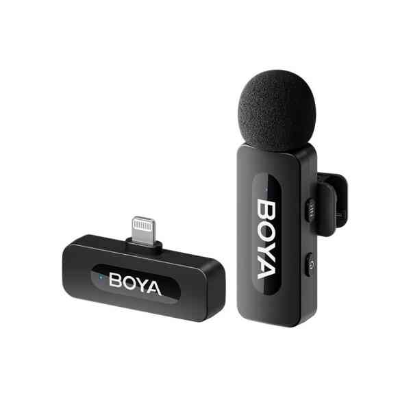 BOYA BY-V1 wireless microphone Noise Cancellation Lavalier Microphone Mini Mic 100M Transmission microphone for Vlogging TikTok YouTube Content Creators Live Streaming Interview...