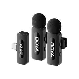 BOYA BY-V20 wireless microphone Noise Cancellation Lavalier Microphone Mini Mic 100M Transmission microphone for Vlogging TikTok YouTube Content Creators Live Streaming...