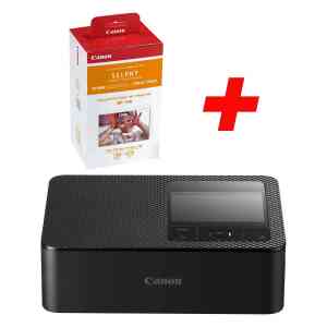 Canon SELPHY CP1500 Colour Portable Photo Printer - Black + Canon RP-108 Colour Ink + 100 x 148 mm Paper Set, 108 Sheets